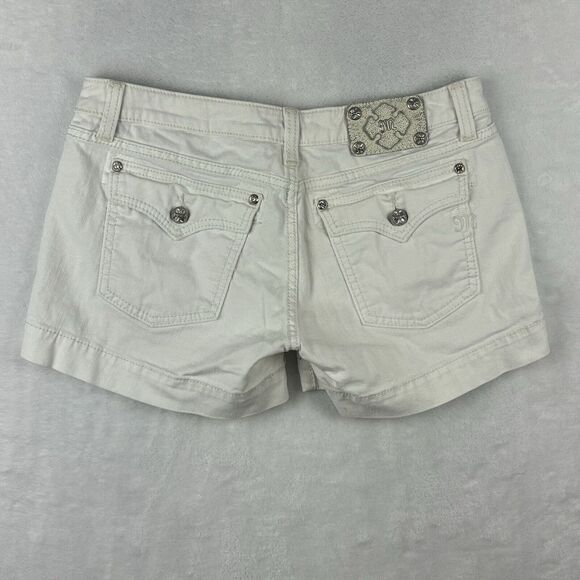 Miss Me Jean Shorts Womens White Cut Off Jean Shorts Size 32 - Picture 9 of 13
